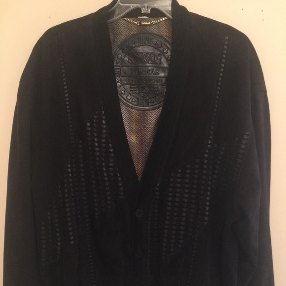 Torras black suede leather jacket